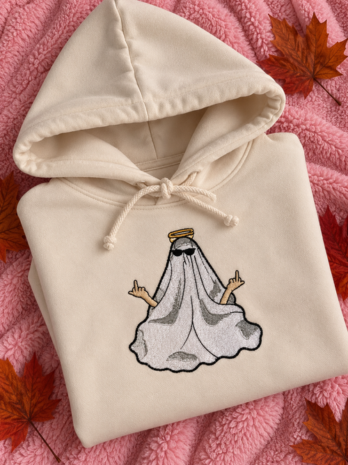 Angel Ghost – Hanorac Cropped Brodat / Embroidered Cropped Hoodie