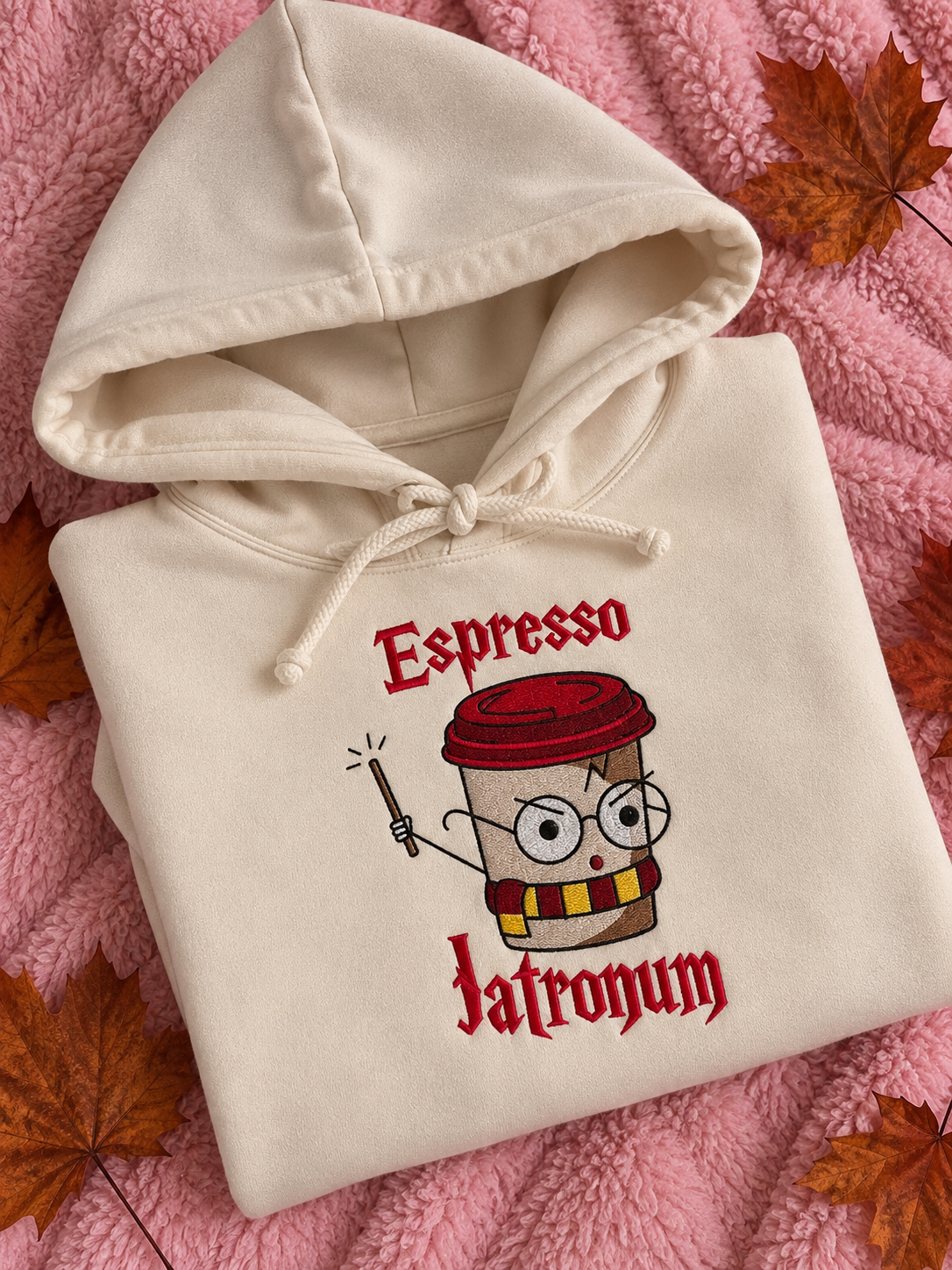 Espresso Patronum – Hanorac Cropped Brodat / Embroidered Cropped Hoodie