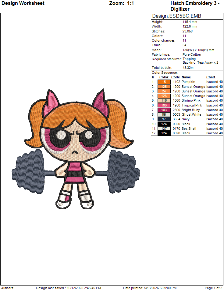 Y2K Gym Girl Embroidery File