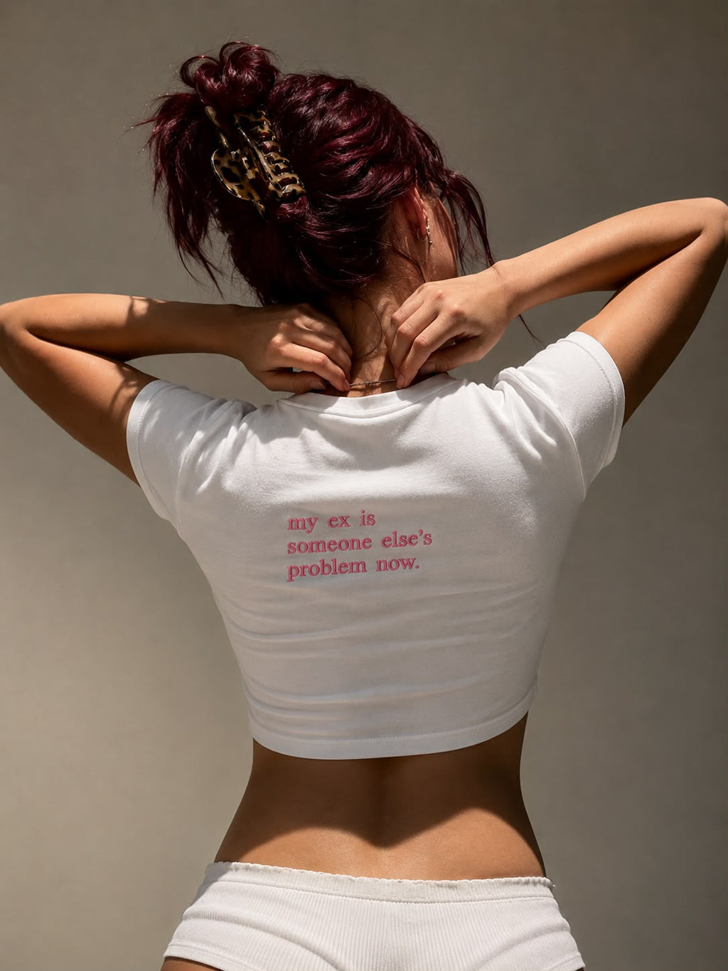 My Ex Is Someone Else's Problem Now – Embroidered Baby Tee