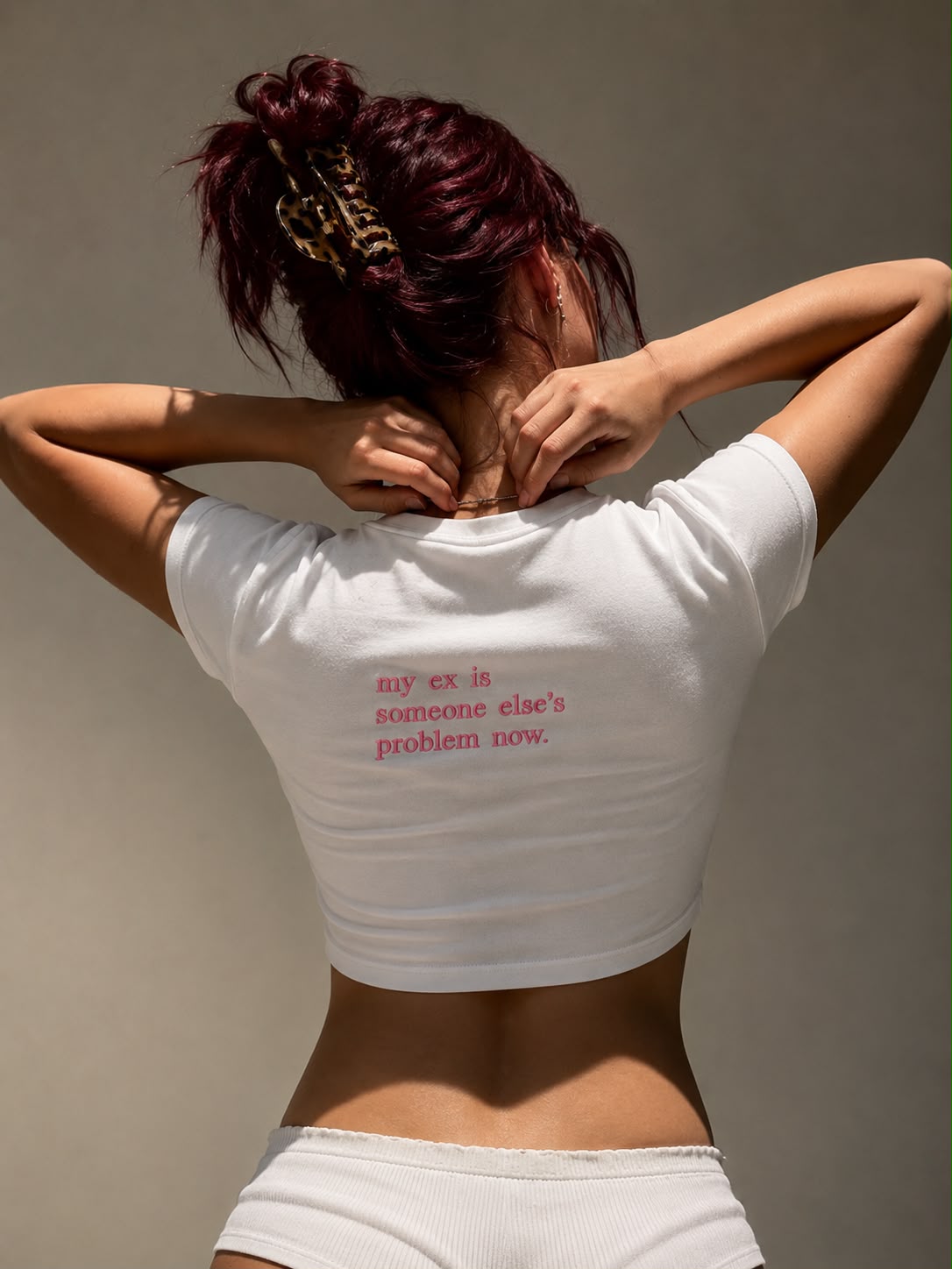 My Ex Is Someone Else's Problem Now – Embroidered Baby Tee