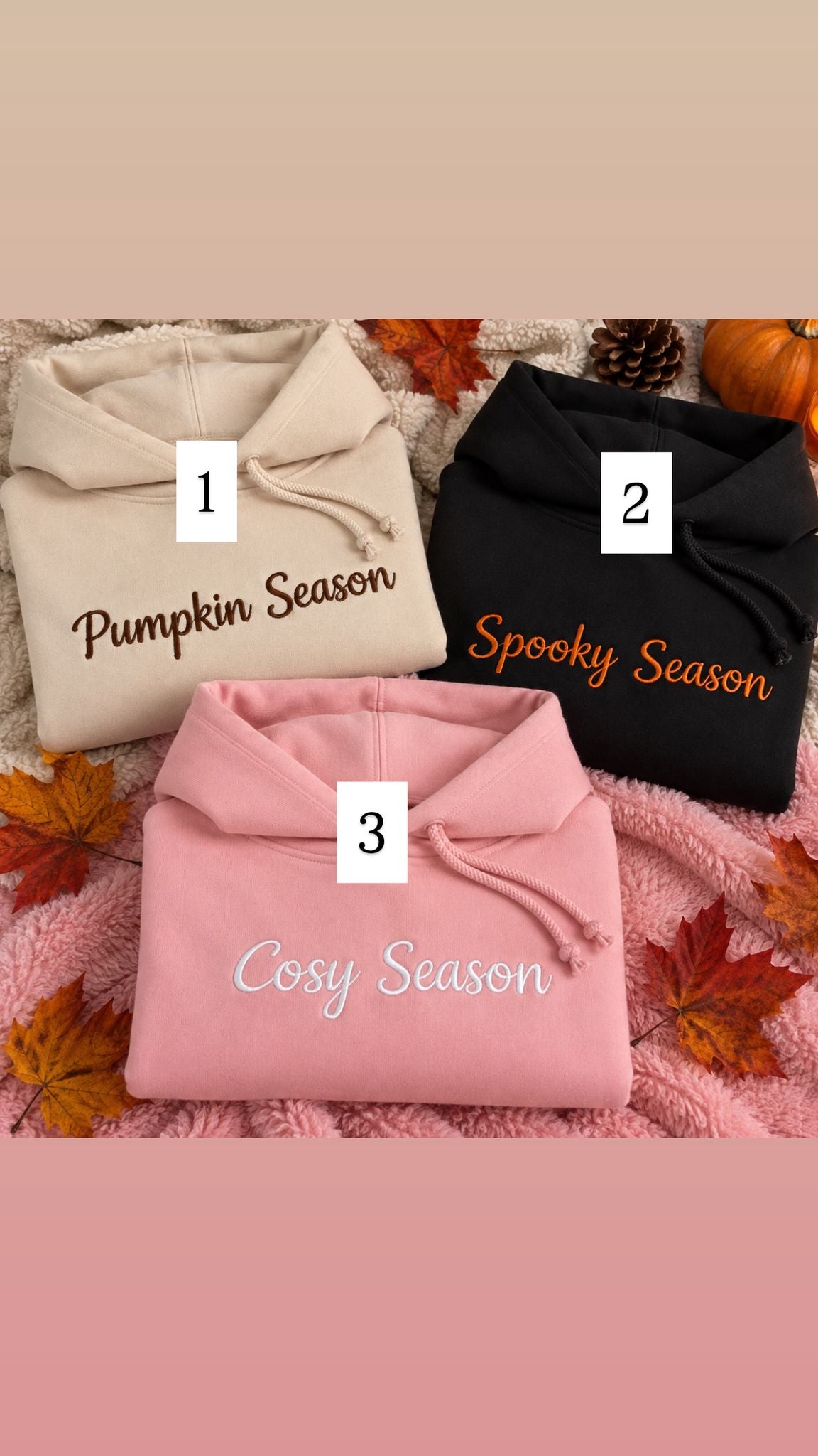 Autumn Season – Hanorac Cropped Brodat / Embroidered Cropped Hoodie