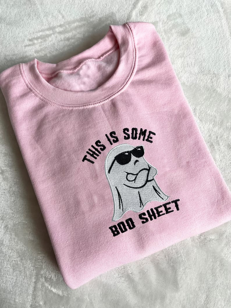Some Boo Sheet Embroidered