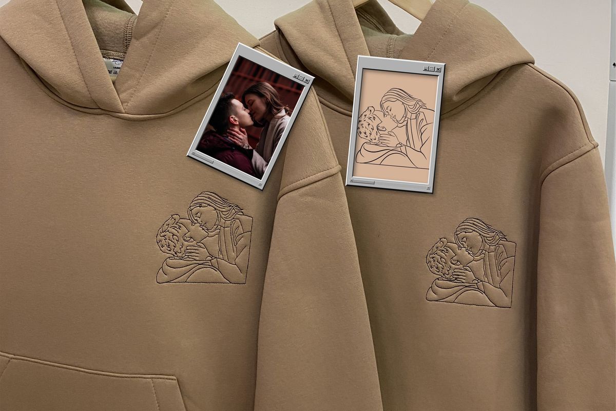 Custom Embroidered Couple