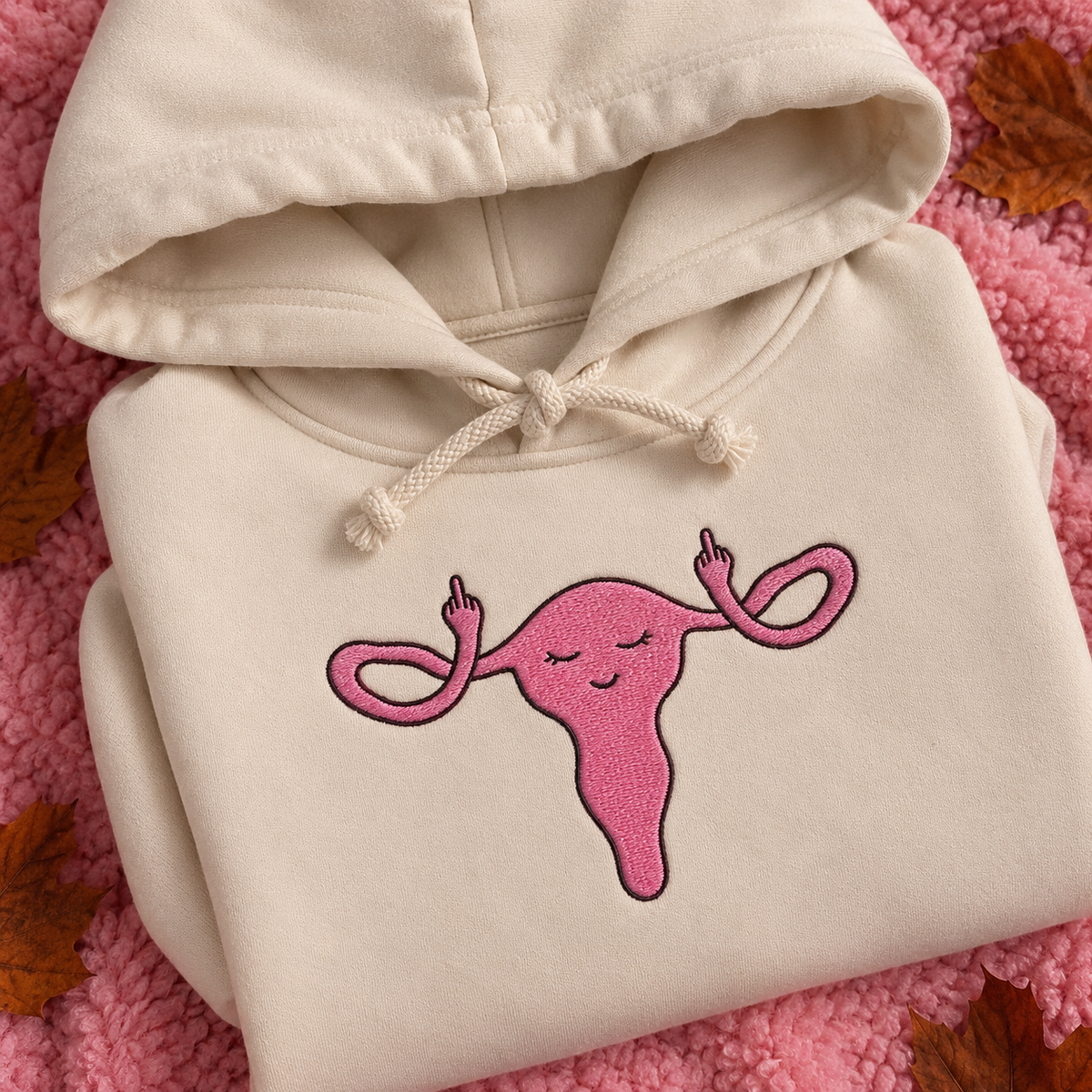 Sassy Uterus – Hanorac Cropped Brodat