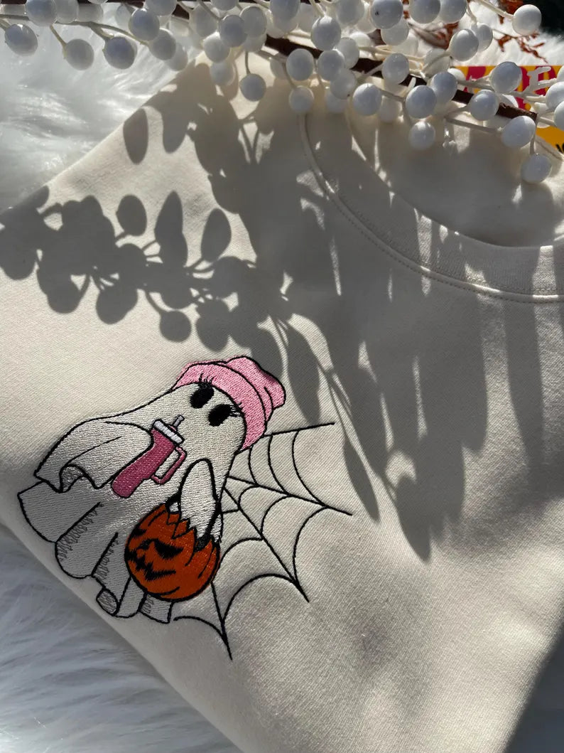 Ghost Embroidered
