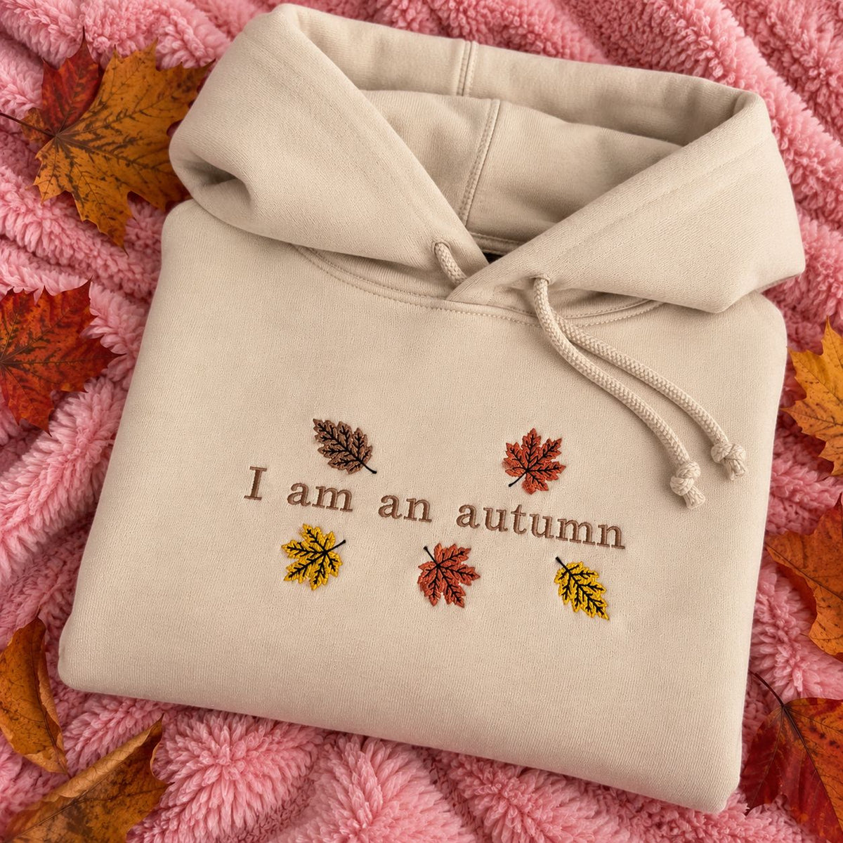 I Am an Autumn – Hanorac Cropped Brodat / Embroidered Cropped Hoodie